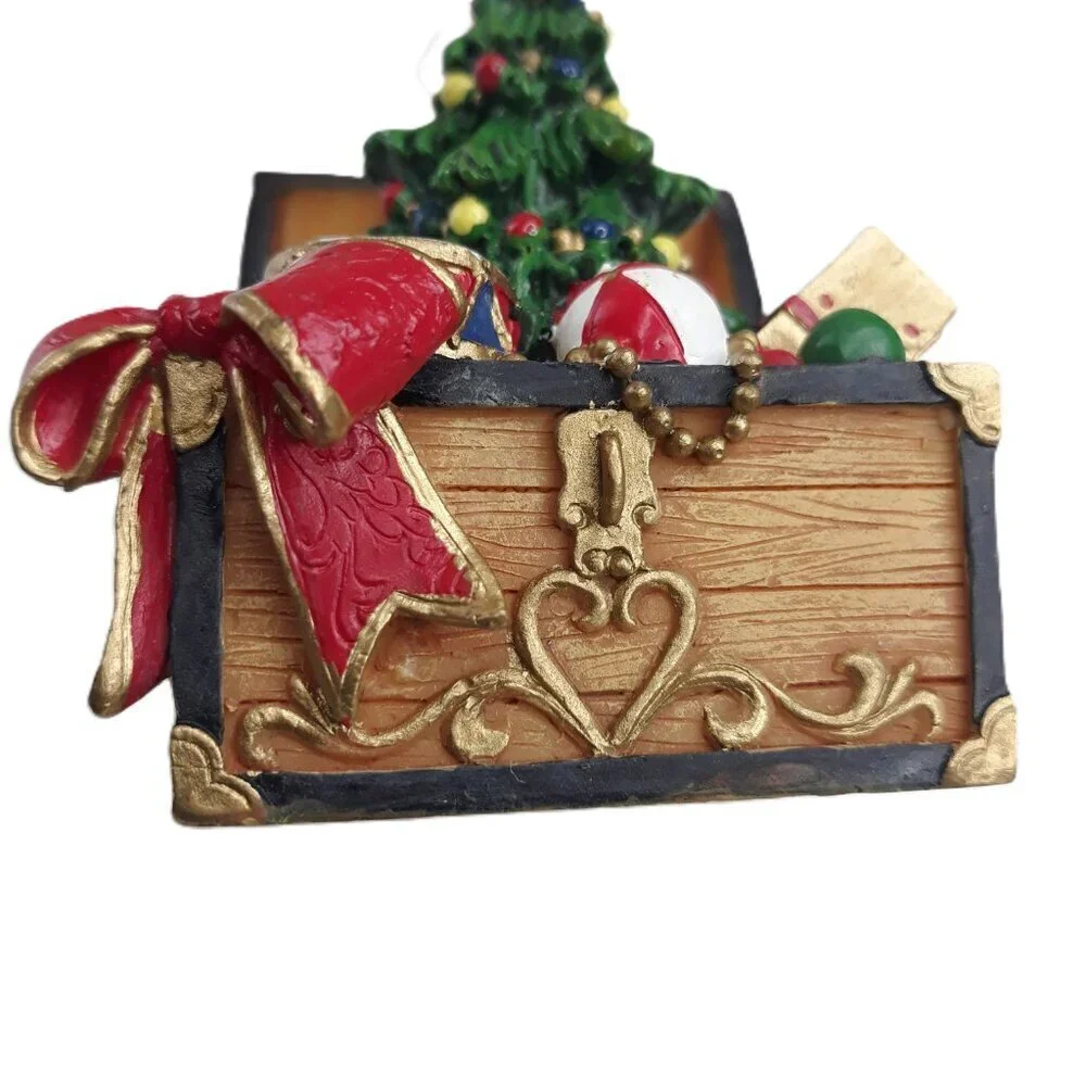 NWT Neiman Marcus Treasure Chest Christmas Ornament
